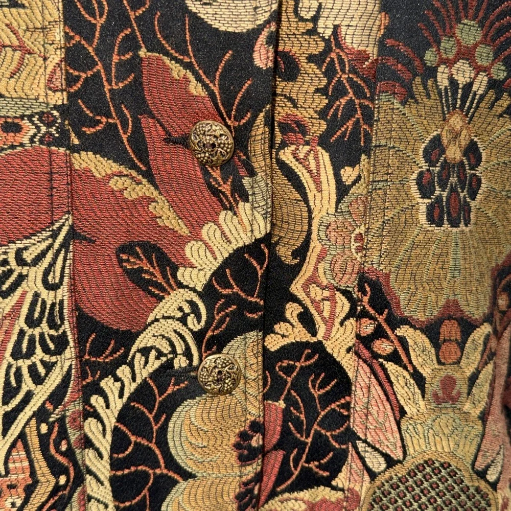 Draper's & Damon's PXL Tapestry Floral Boho Artsy Cottagecore Whimsigoth Jacket